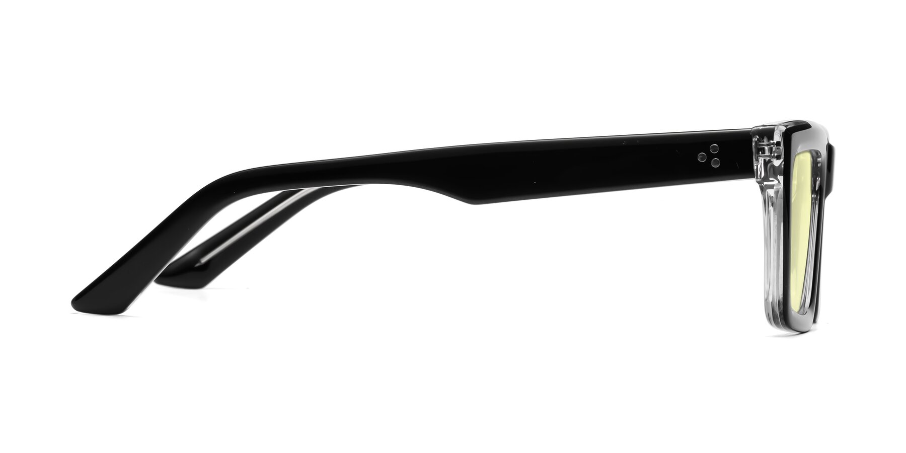 Side of Roth in Black-Clear with Light Yellow Tinted Lenses