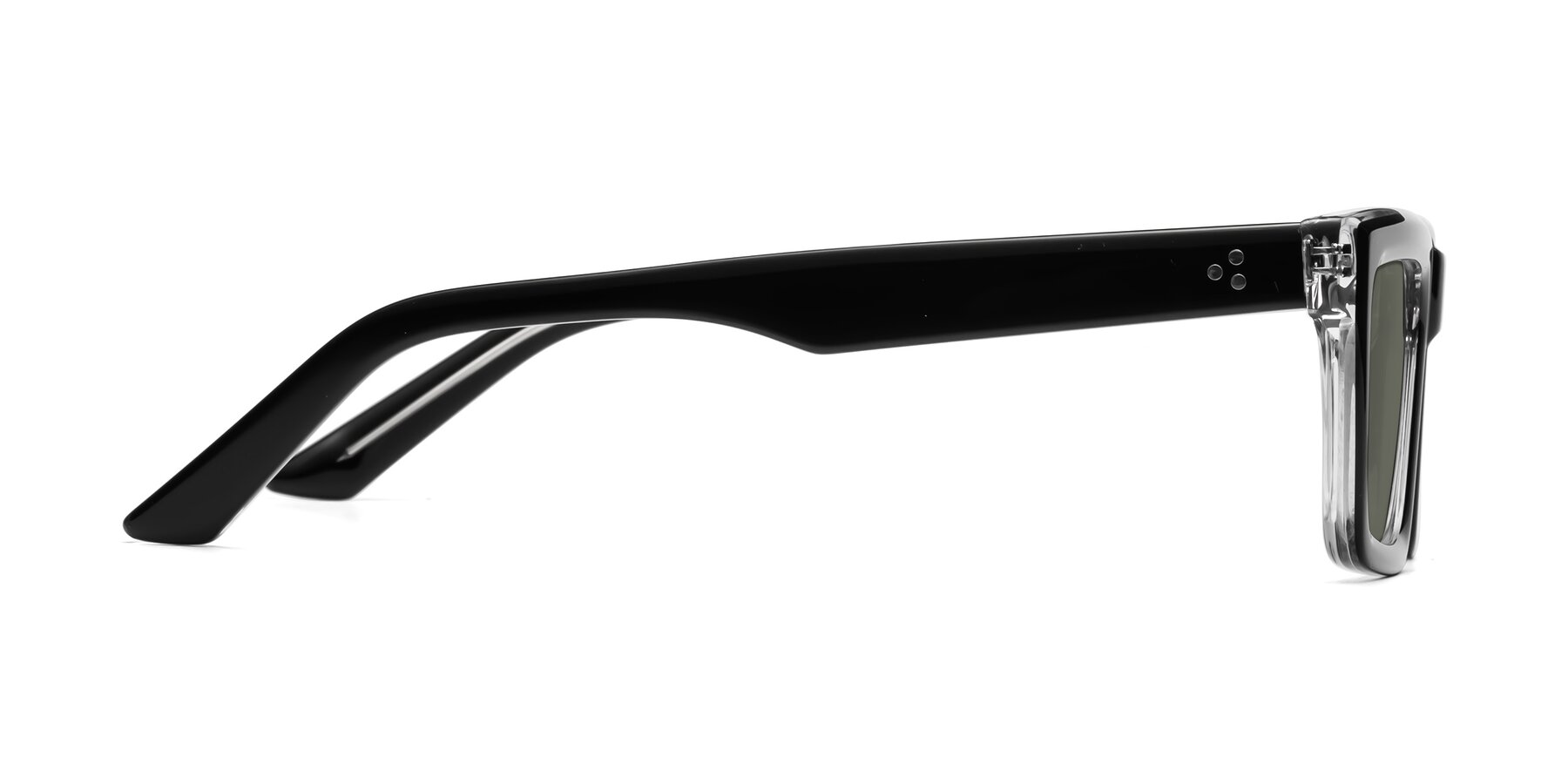Side of Roth in Black-Clear with Gray Polarized Lenses