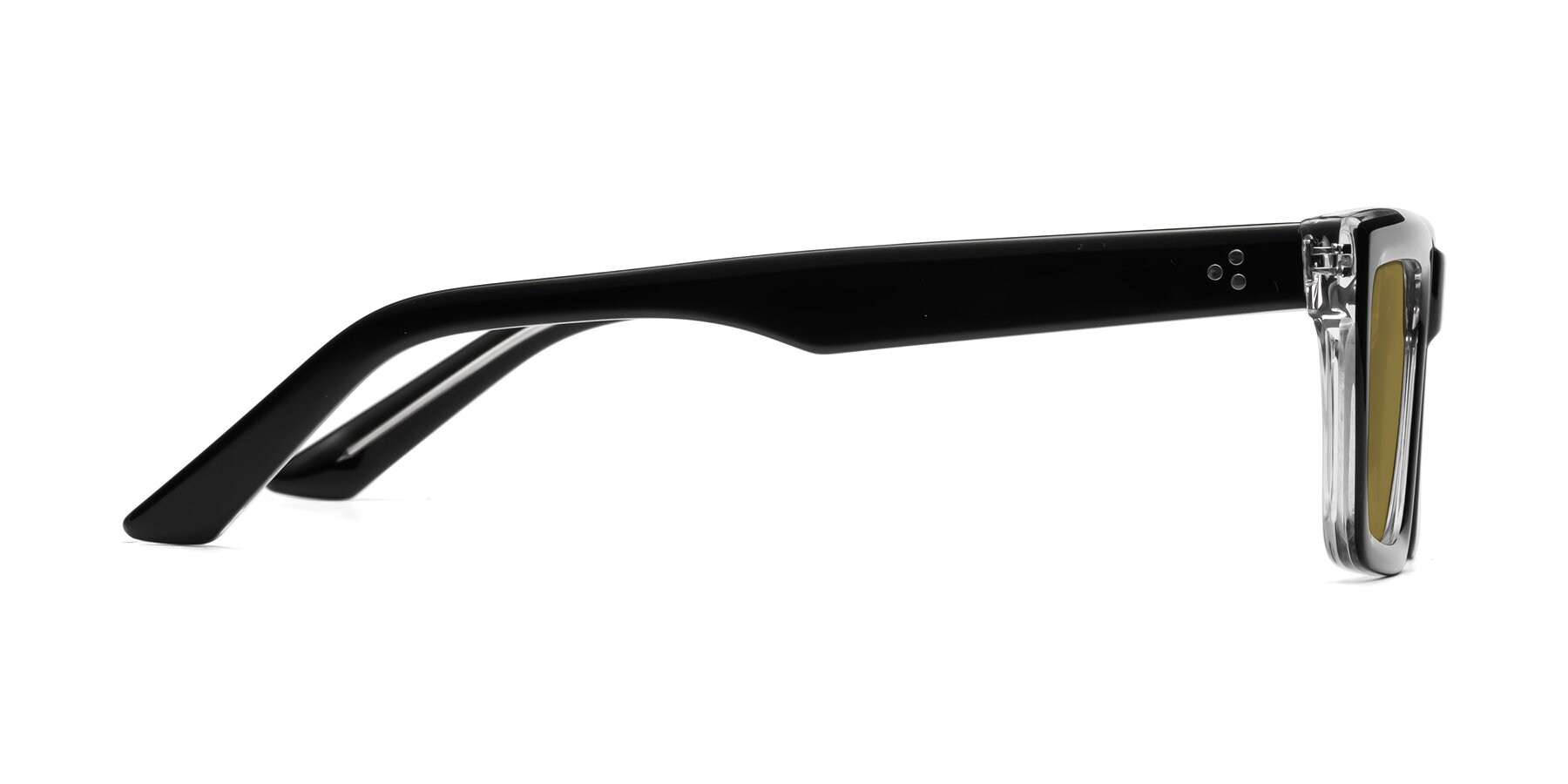Side of Roth in Black-Clear with Brown Polarized Lenses
