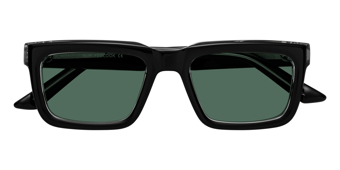 Roth - Black / Clear Polarized Sunglasses