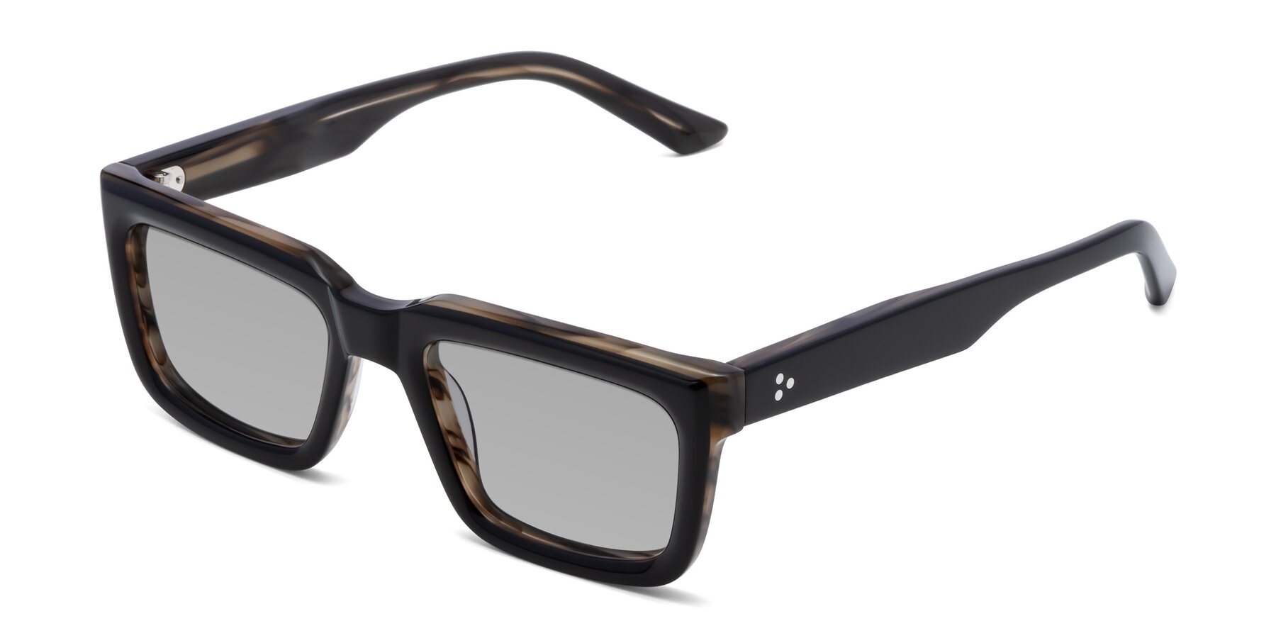 Angle of Roth in Black-Gray Moonstone with Light Gray Tinted Lenses