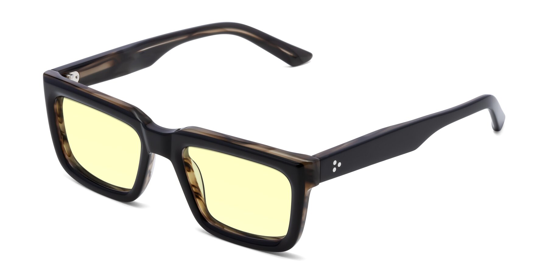 Angle of Roth in Black-Gray Moonstone with Light Yellow Tinted Lenses