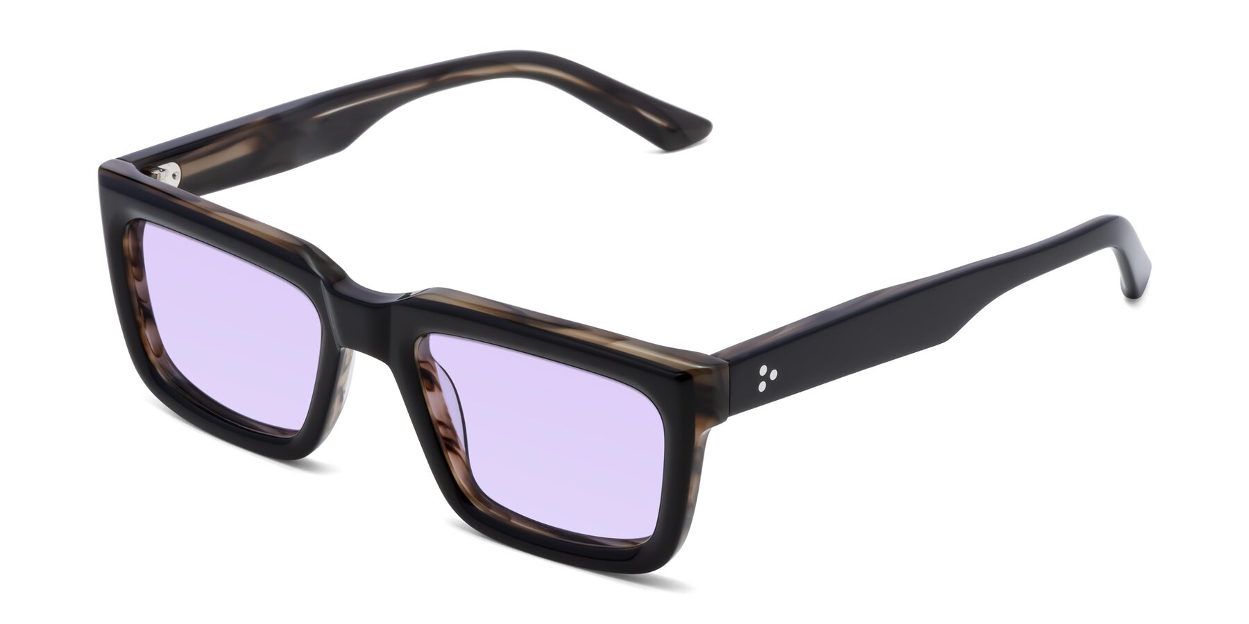 Angle of Roth in Black-Gray Moonstone with Light Purple Tinted Lenses