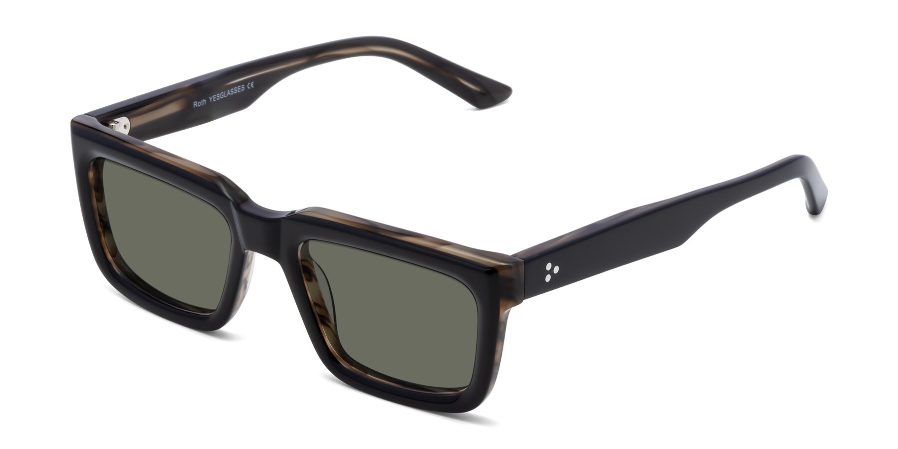 Angle of Roth in Black-Gray Moonstone with Gray Polarized Lenses