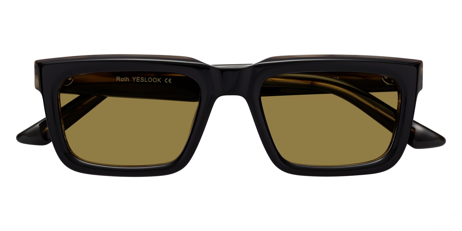 Folded Front of Roth in Black-Gray Moonstone with Brown Polarized Lenses