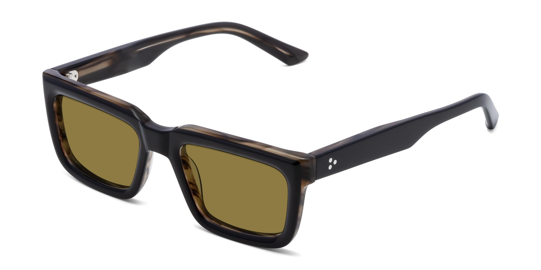 Angle of Roth in Black-Gray Moonstone with Brown Polarized Lenses