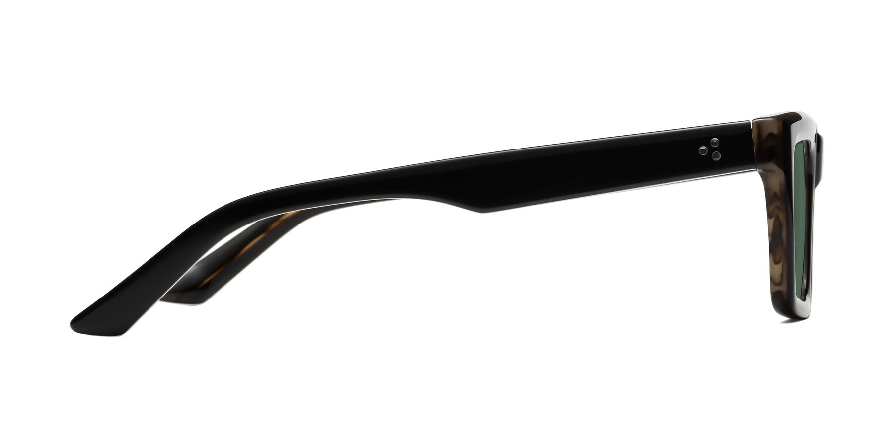 Side of Roth in Black-Gray Moonstone with Green Polarized Lenses