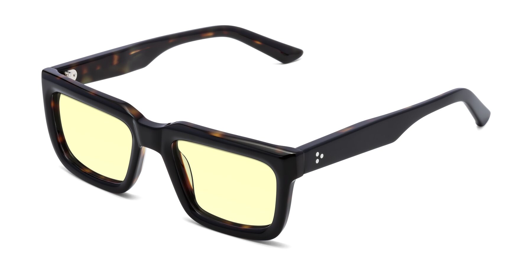 Angle of Roth in Black-Tortoise with Light Yellow Tinted Lenses