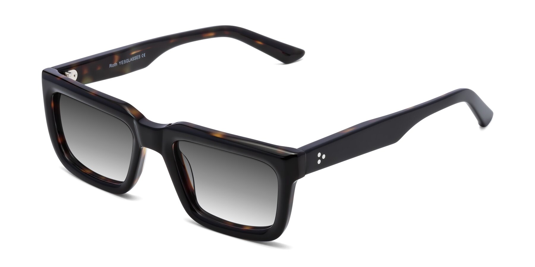 Angle of Roth in Black-Tortoise with Gray Gradient Lenses
