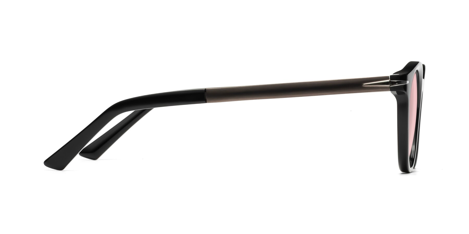 Side of Cycle in Black with Light Garnet Tinted Lenses