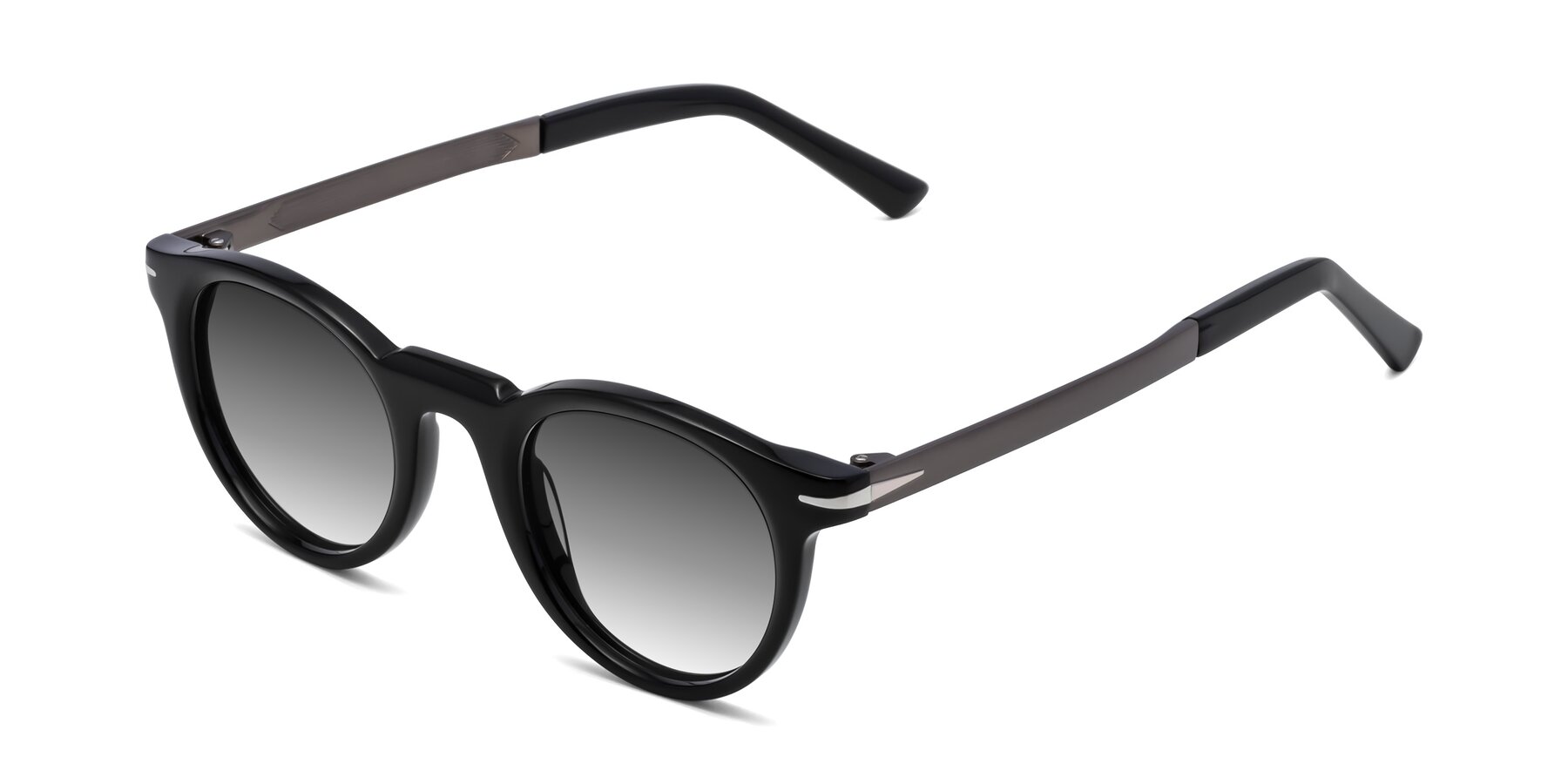 Angle of Cycle in Black with Gray Gradient Lenses