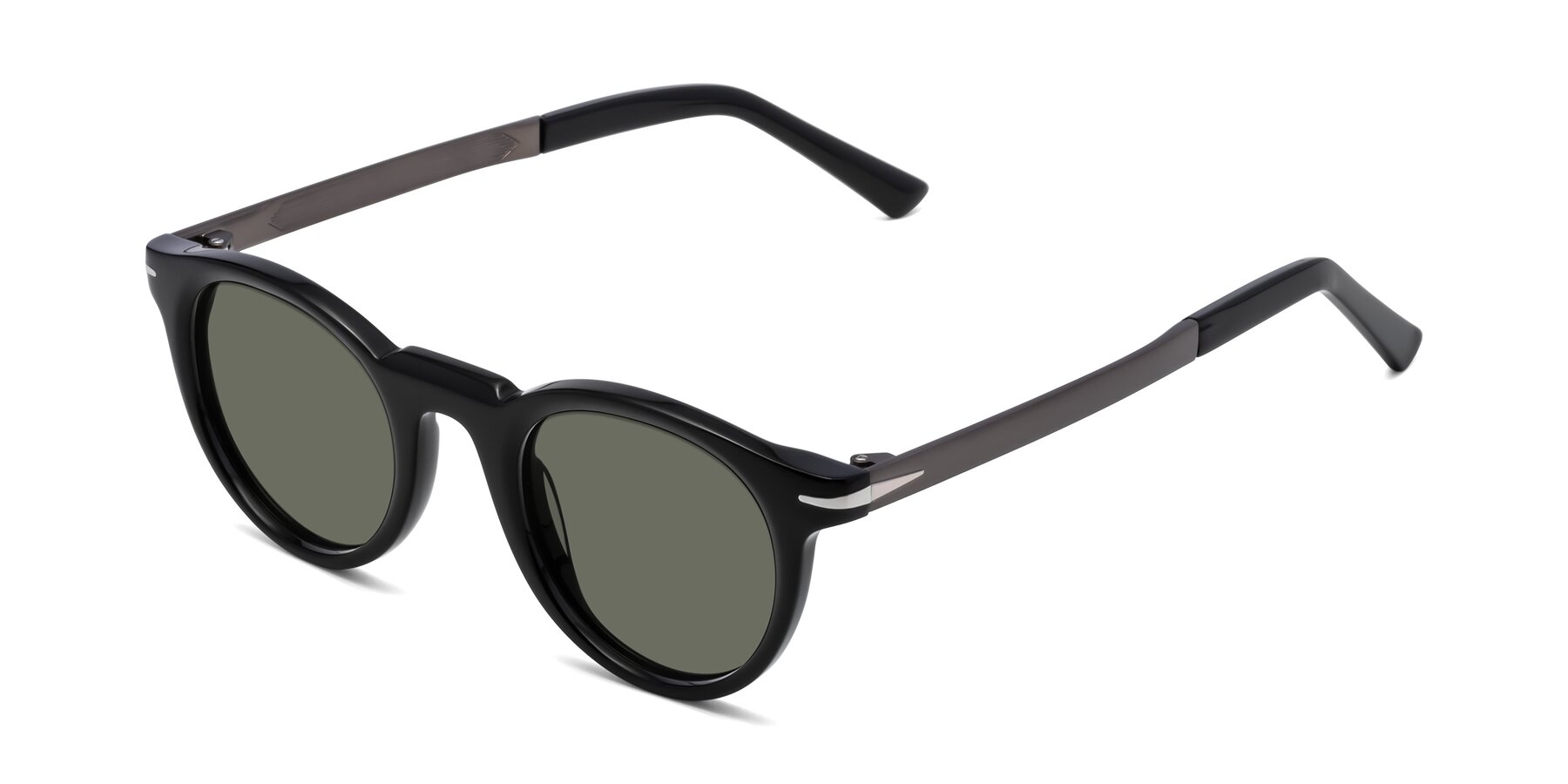 Angle of Cycle in Black with Gray Polarized Lenses