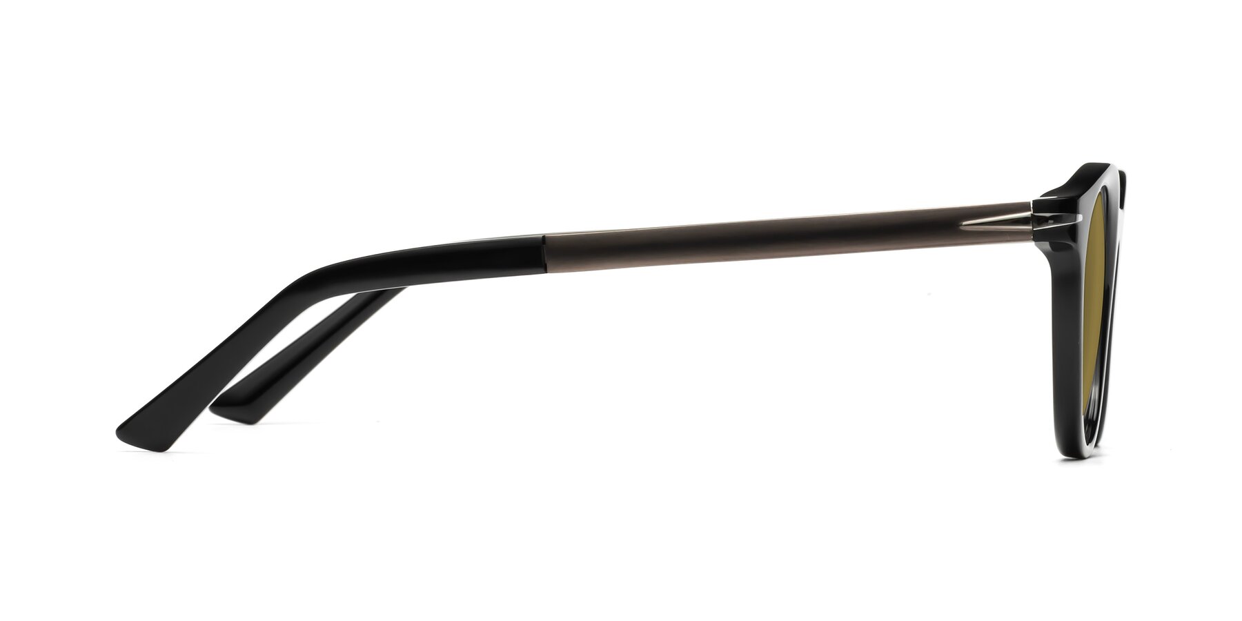 Side of Cycle in Black with Brown Polarized Lenses