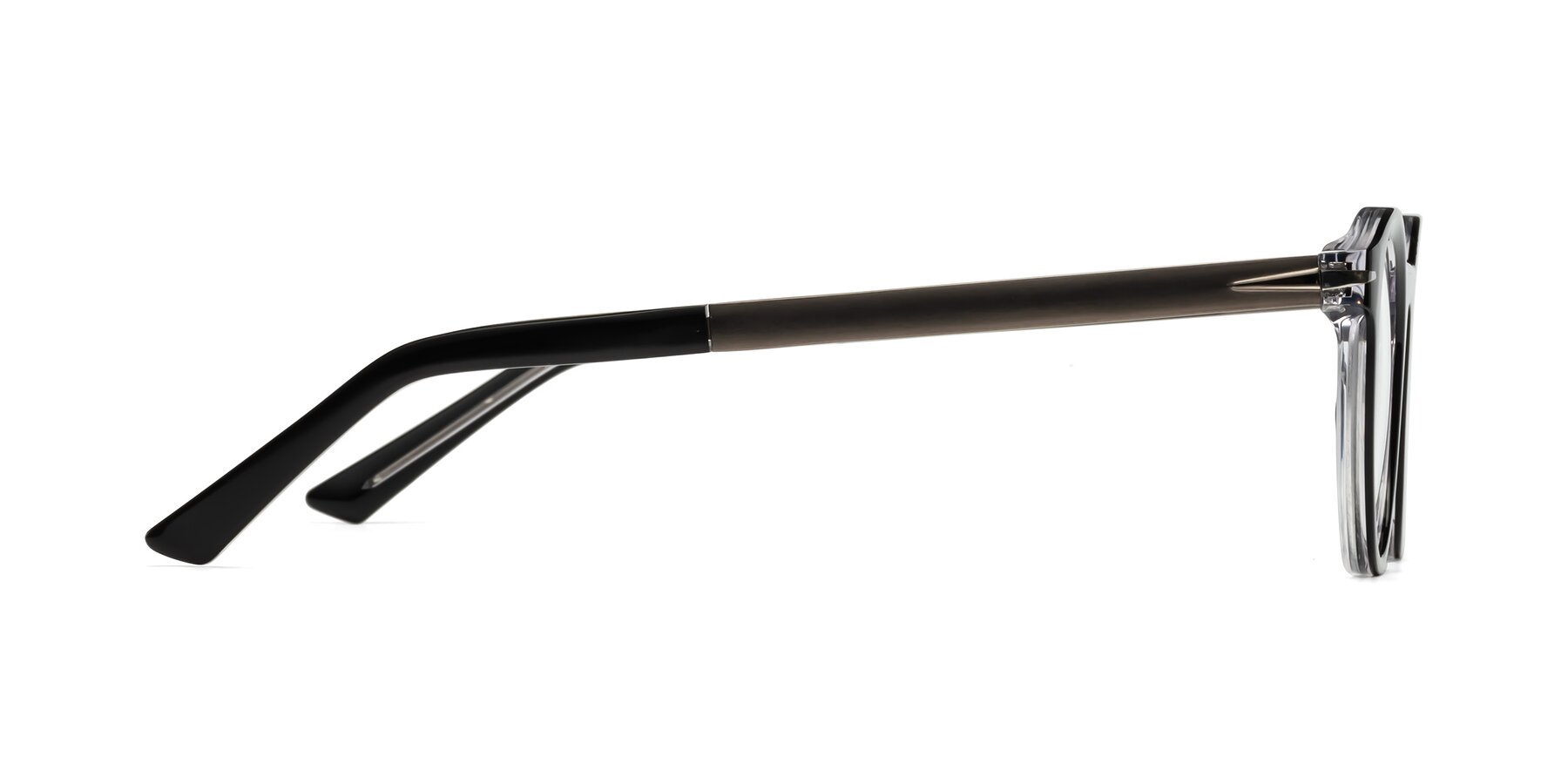 Side of Cycle in Black-Clear with Clear Eyeglass Lenses