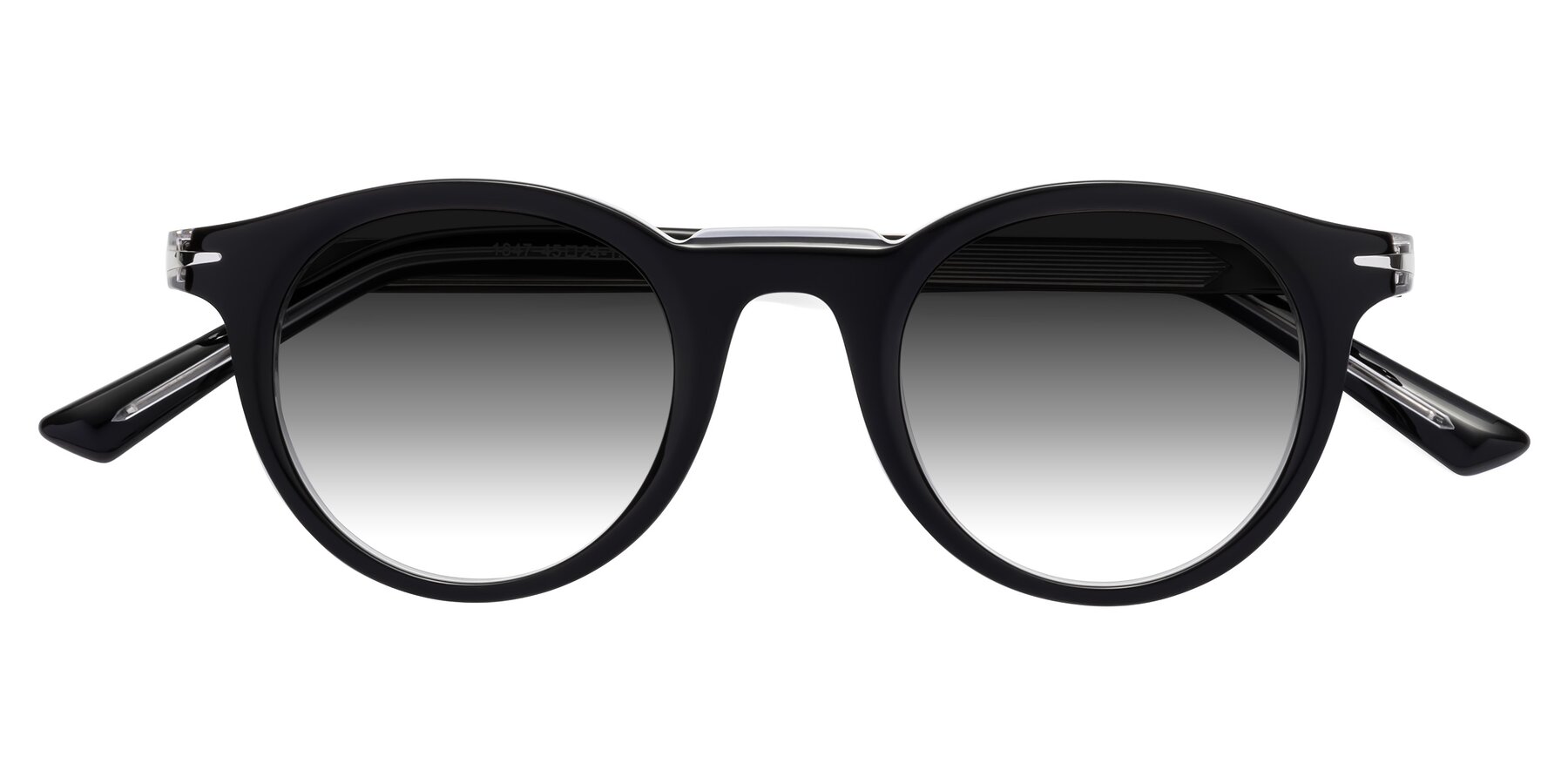 Folded Front of Cycle in Black-Clear with Gray Gradient Lenses