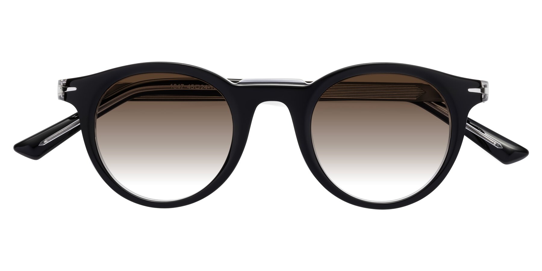 Folded Front of Cycle in Black-Clear with Brown Gradient Lenses