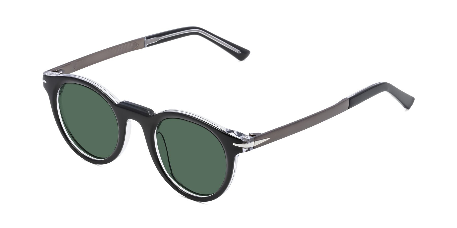 Angle of Cycle in Black-Clear with Green Polarized Lenses