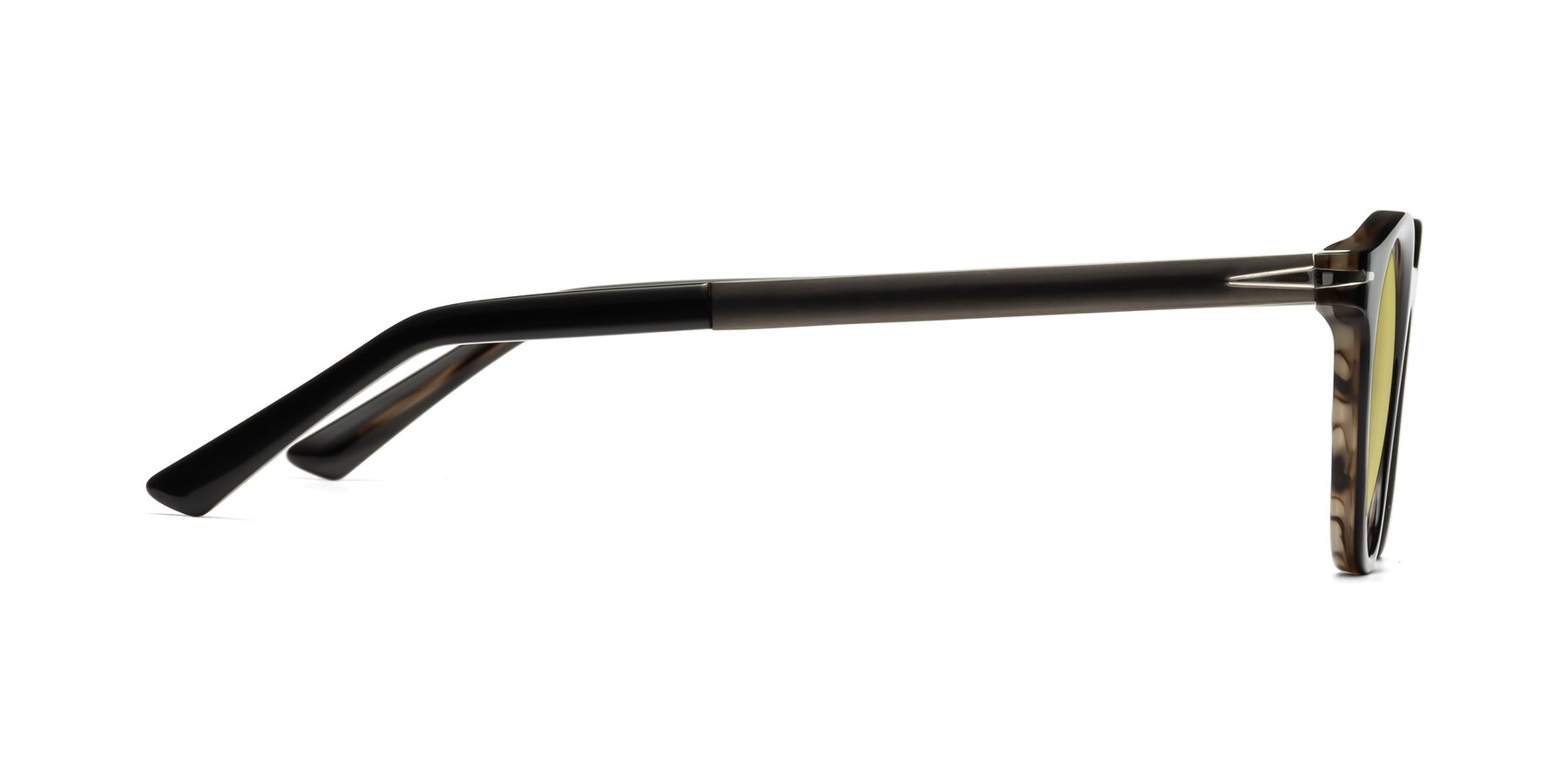 Side of Cycle in Black-Gray Moonstone with Medium Champagne Tinted Lenses