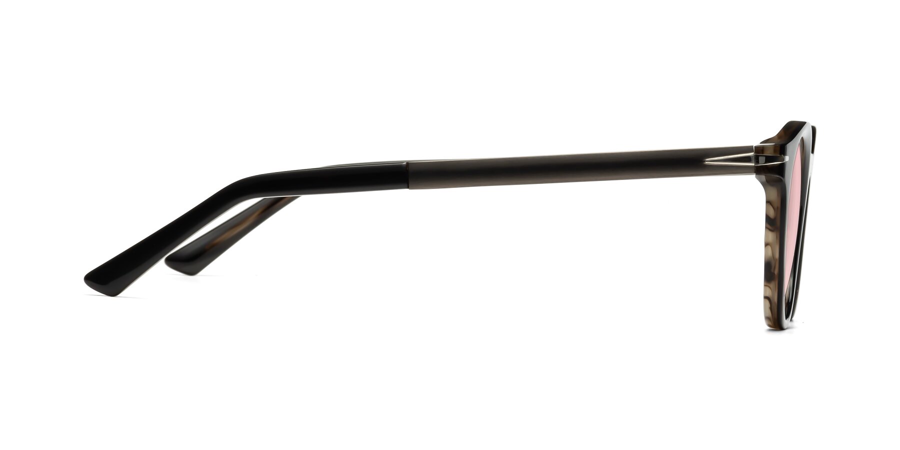 Side of Cycle in Black-Gray Moonstone with Light Garnet Tinted Lenses