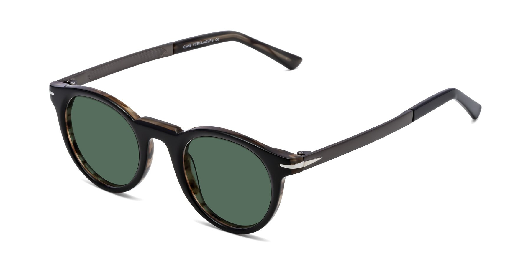 Angle of Cycle in Black-Gray Moonstone with Green Polarized Lenses