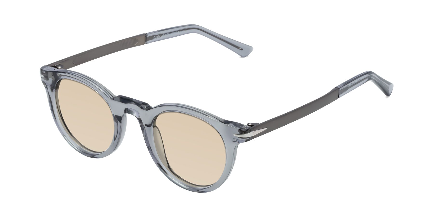 Angle of Cycle in Transparent Gray with Light Brown Tinted Lenses