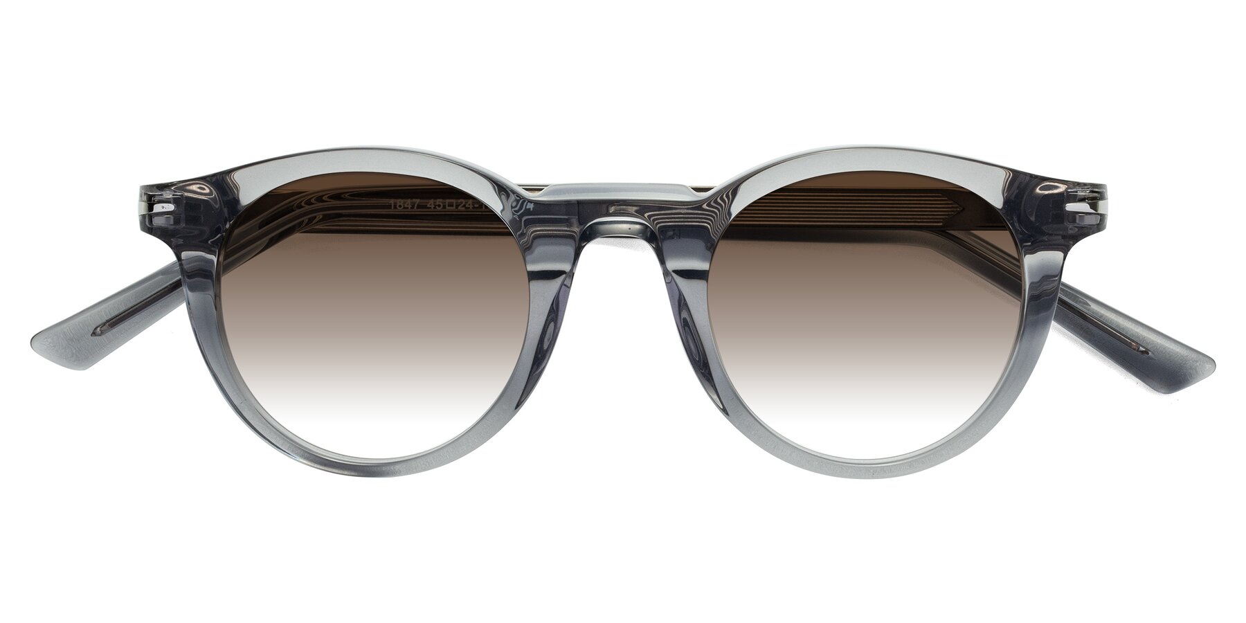 Folded Front of Cycle in Transparent Gray with Brown Gradient Lenses