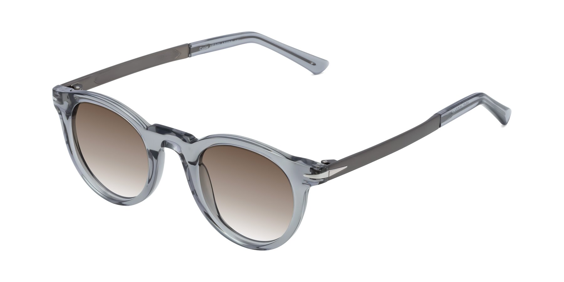 Angle of Cycle in Transparent Gray with Brown Gradient Lenses