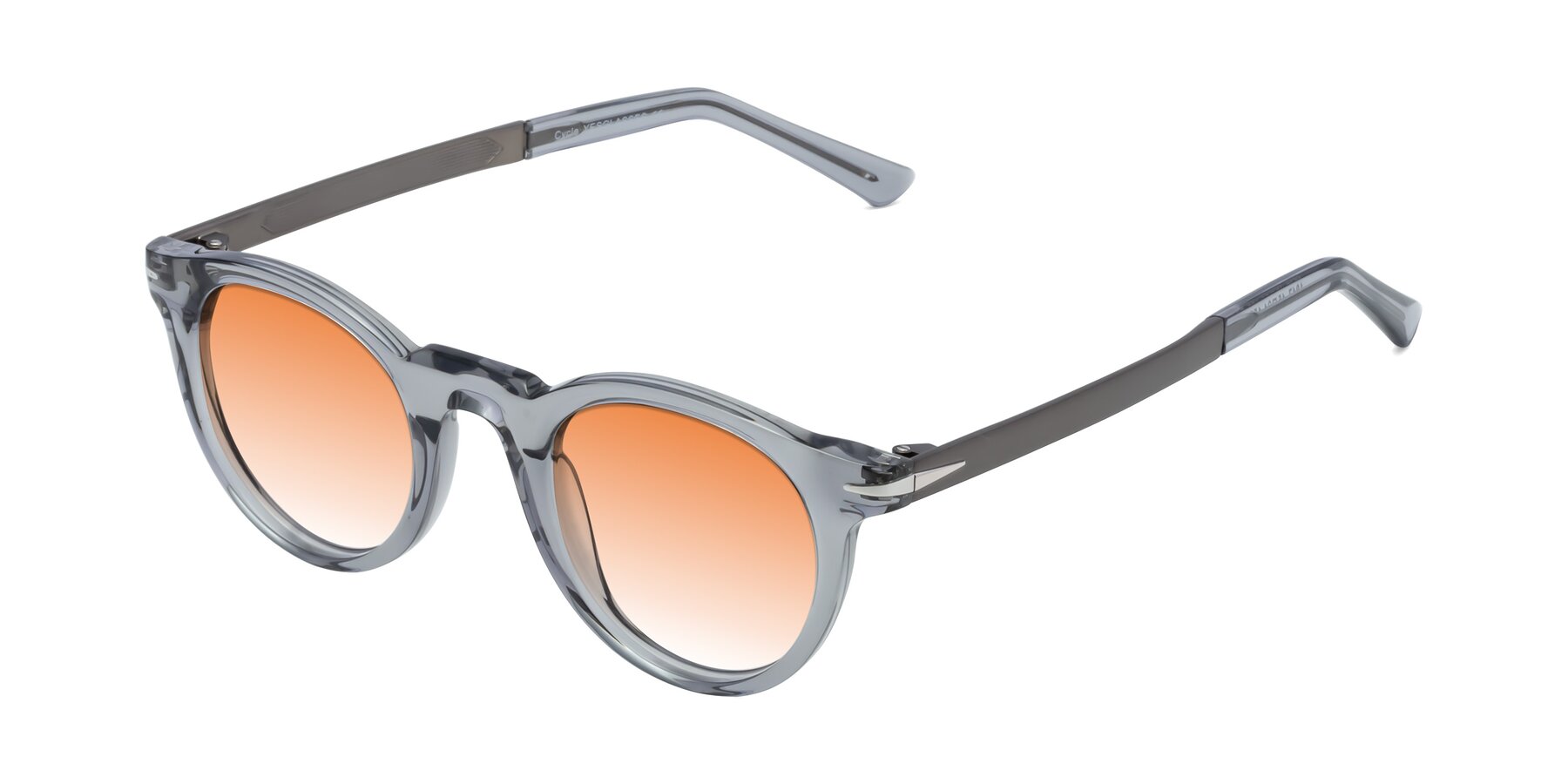 Angle of Cycle in Transparent Gray with Orange Gradient Lenses