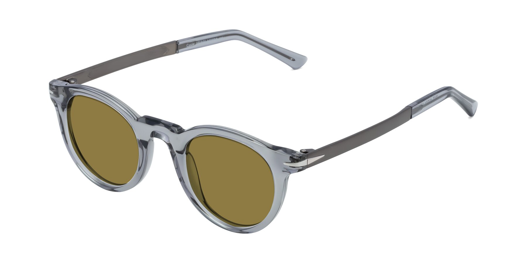 Angle of Cycle in Transparent Gray with Brown Polarized Lenses