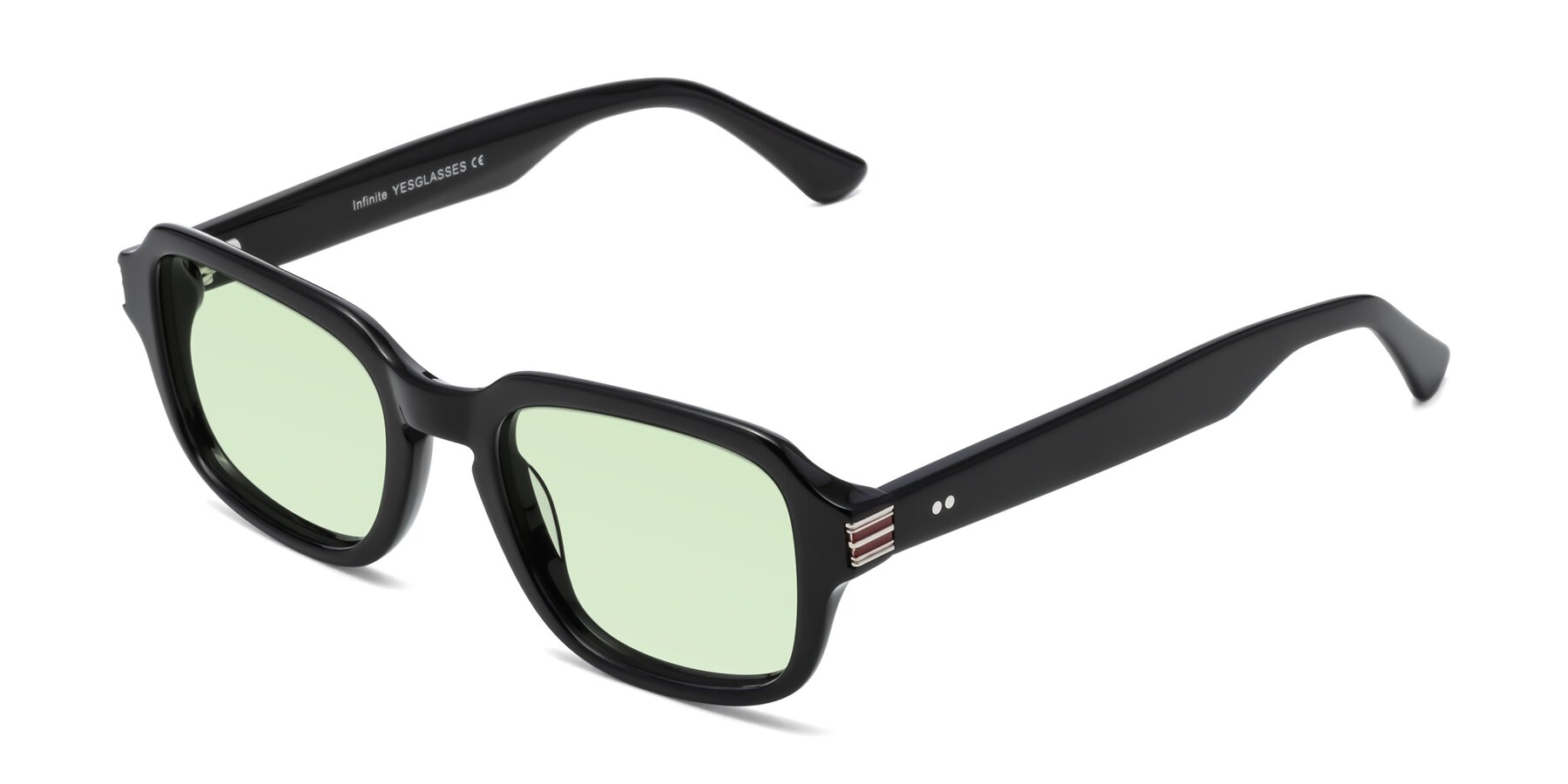 Angle of Infinite in Black with Light Green Tinted Lenses