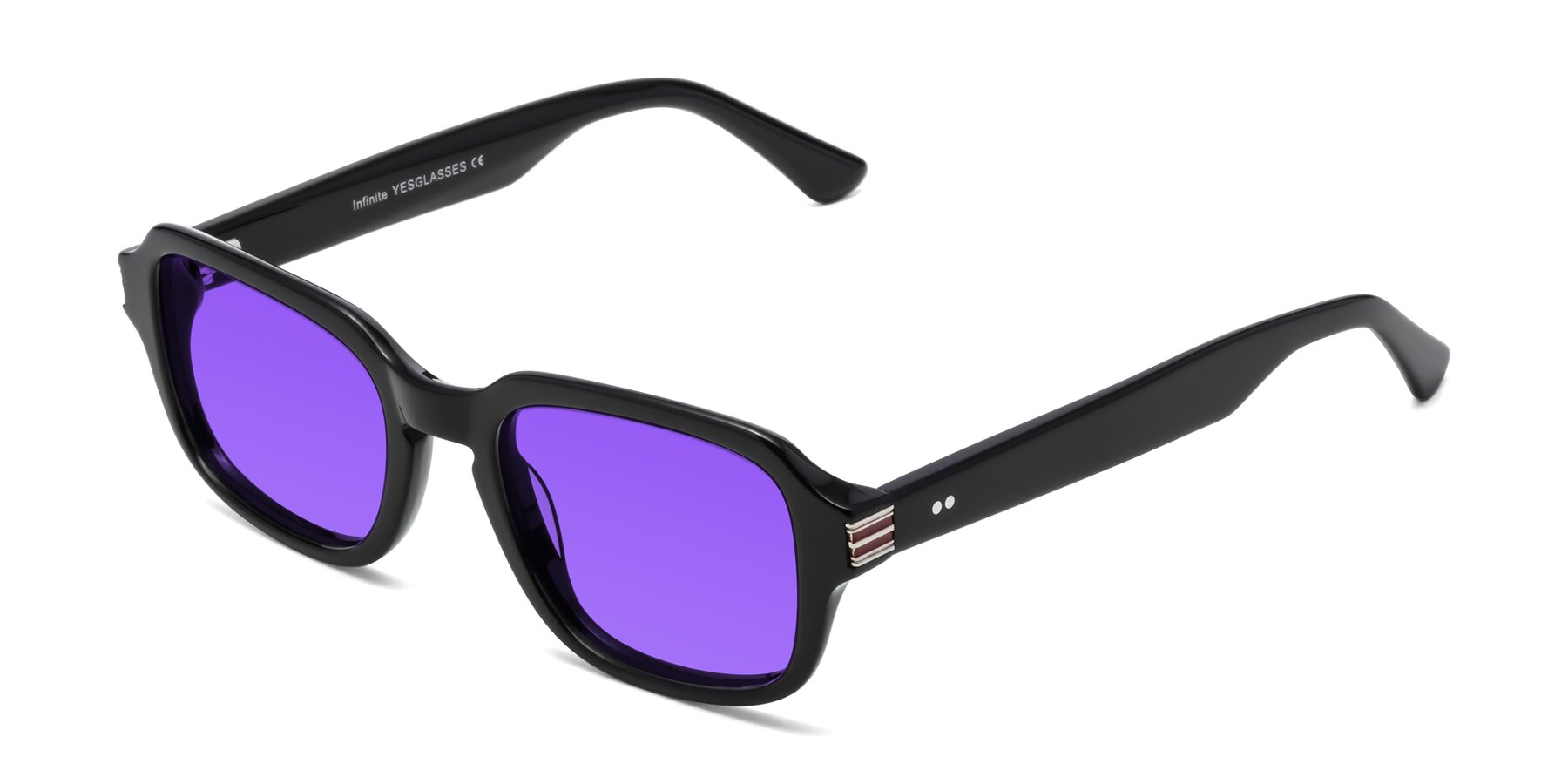 Angle of Infinite in Black with Purple Tinted Lenses