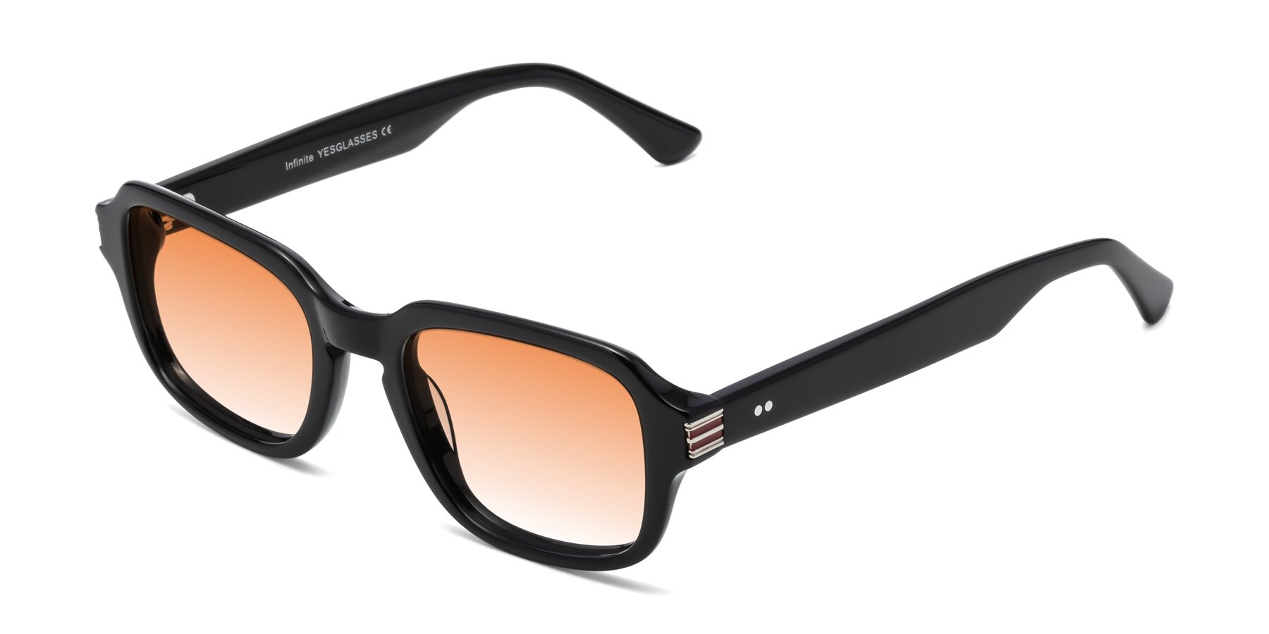 Angle of Infinite in Black with Orange Gradient Lenses