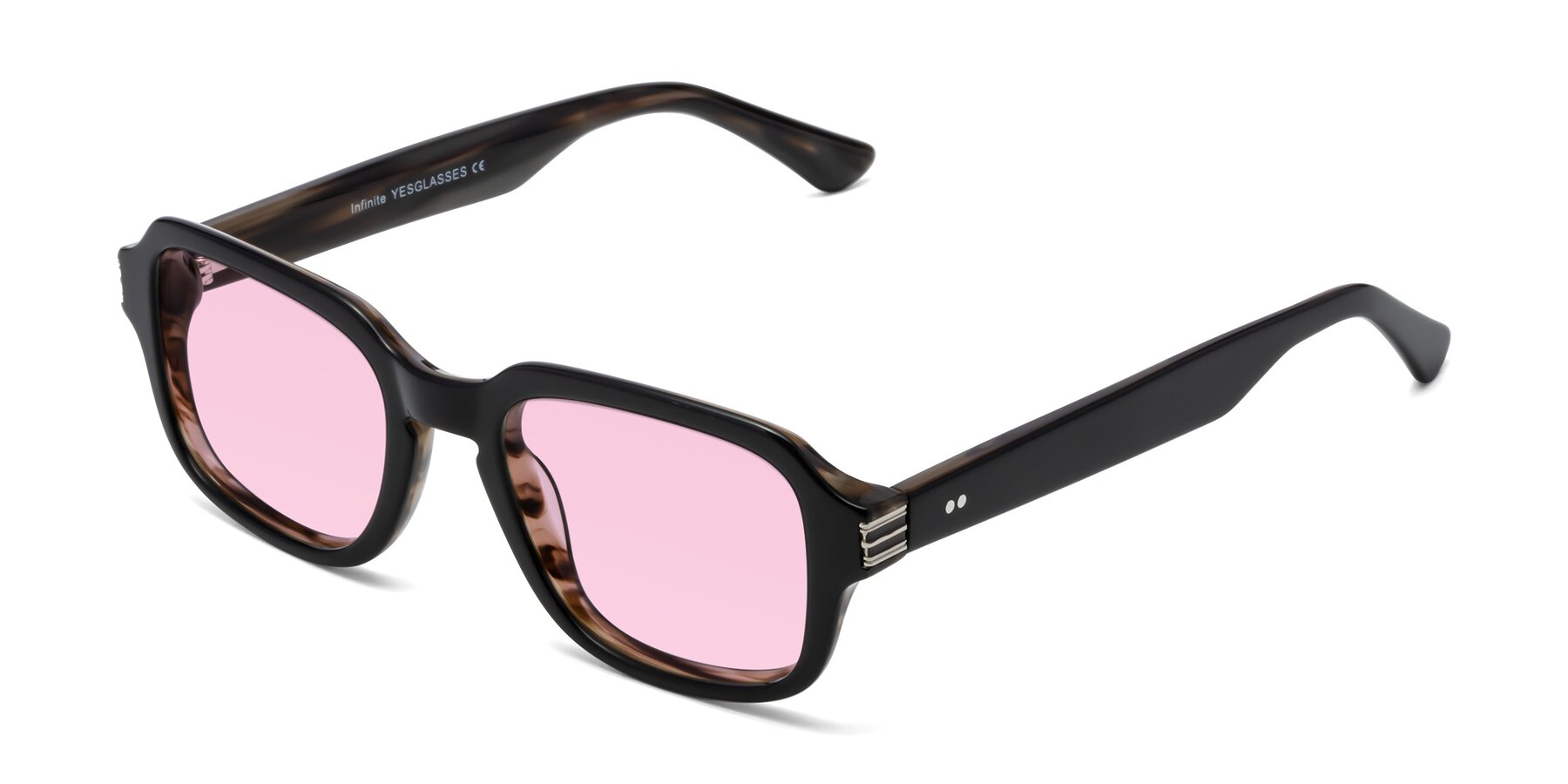 Angle of Infinite in Black-Gray Moonstone with Light Pink Tinted Lenses