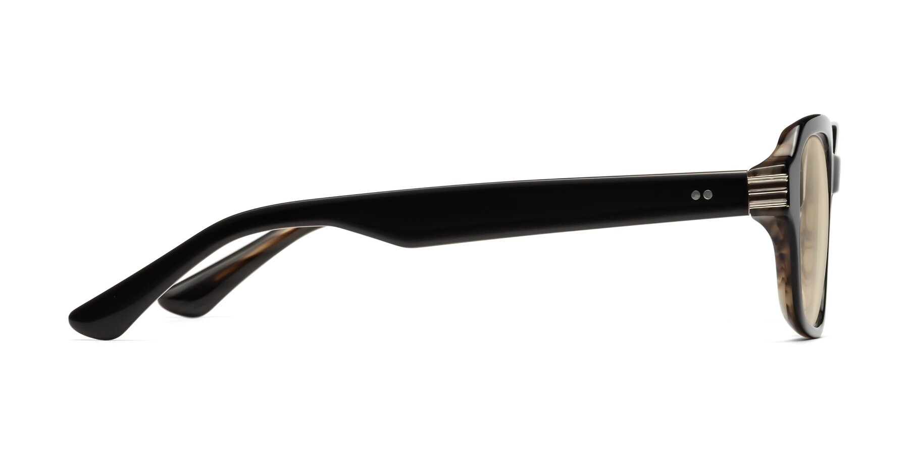 Side of Infinite in Black-Gray Moonstone with Light Brown Tinted Lenses