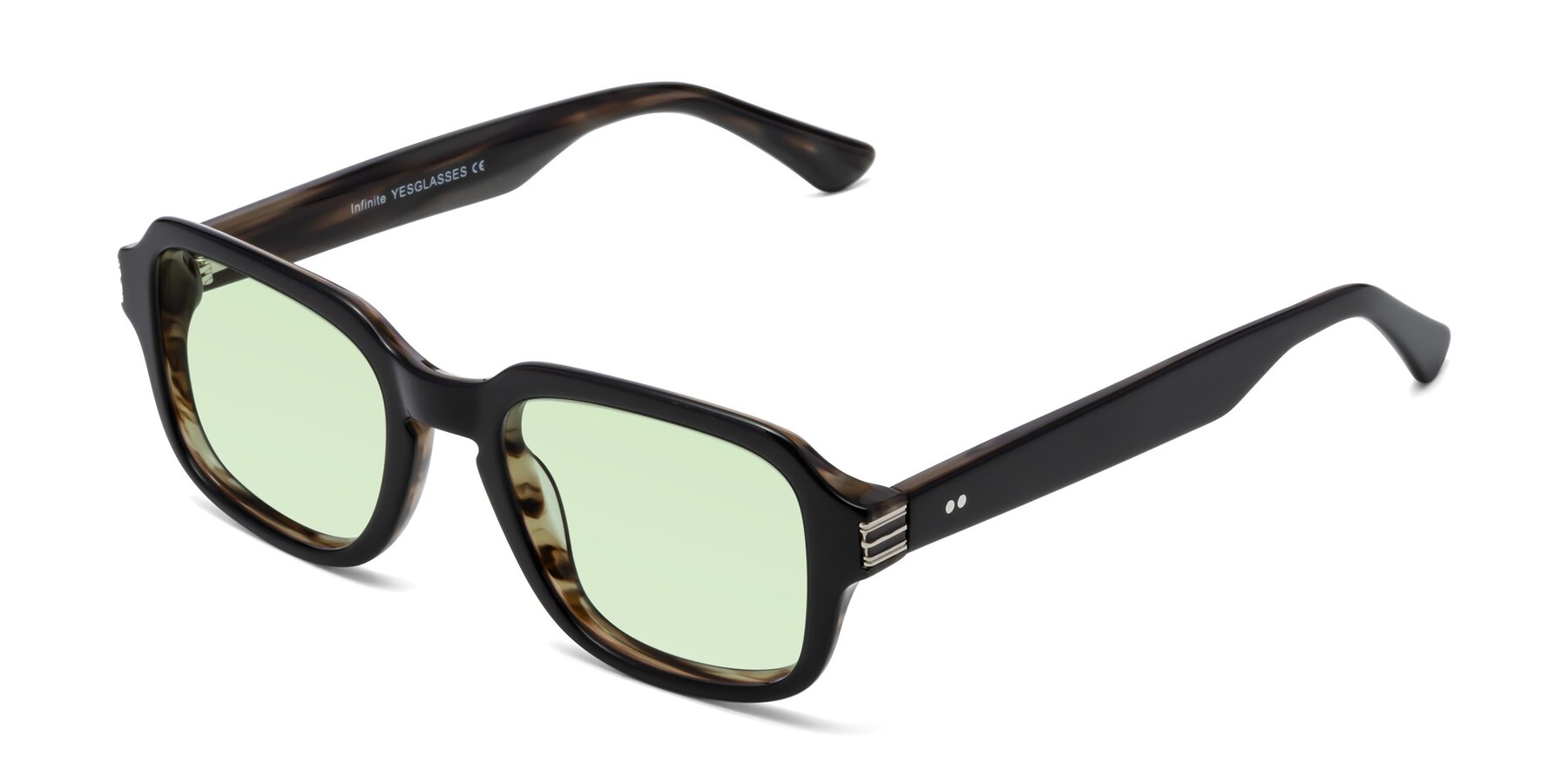 Angle of Infinite in Black-Gray Moonstone with Light Green Tinted Lenses