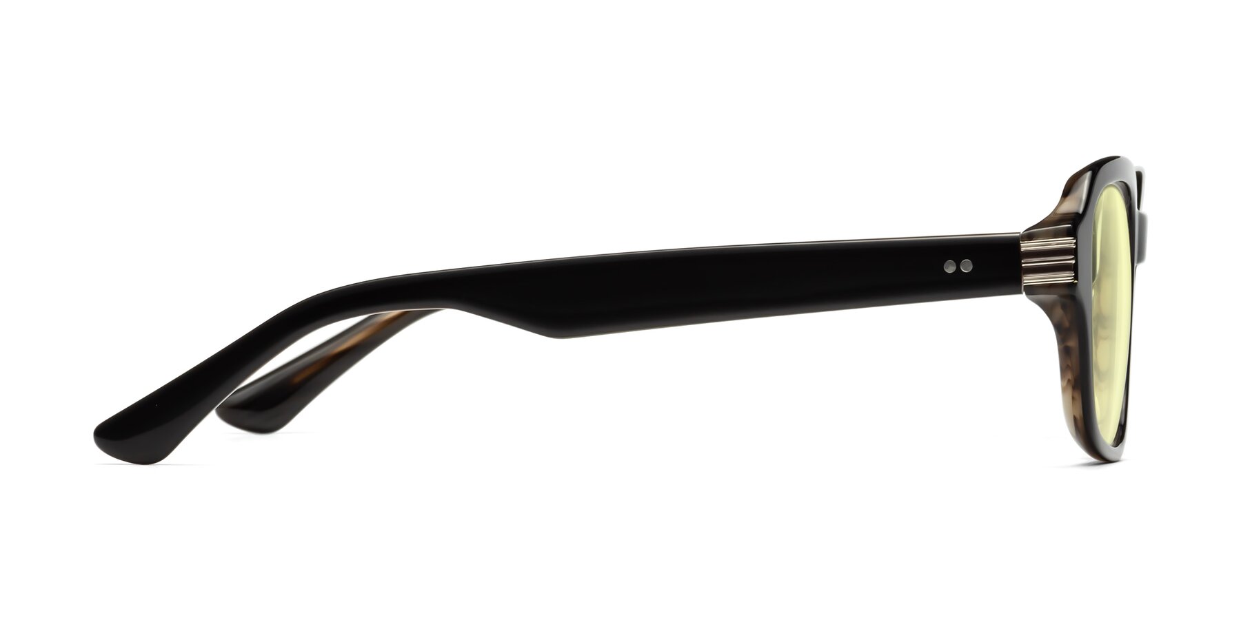 Side of Infinite in Black-Gray Moonstone with Light Yellow Tinted Lenses