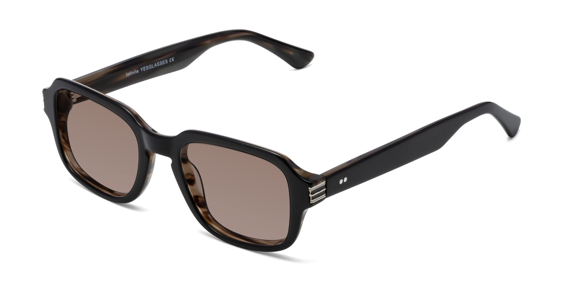 Angle of Infinite in Black-Gray Moonstone with Medium Brown Tinted Lenses