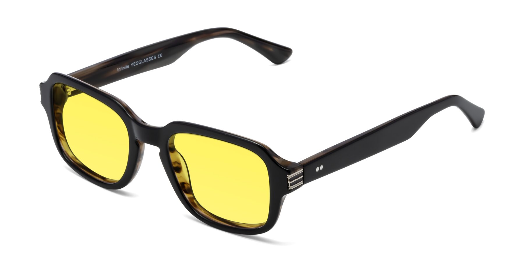 Angle of Infinite in Black-Gray Moonstone with Medium Yellow Tinted Lenses