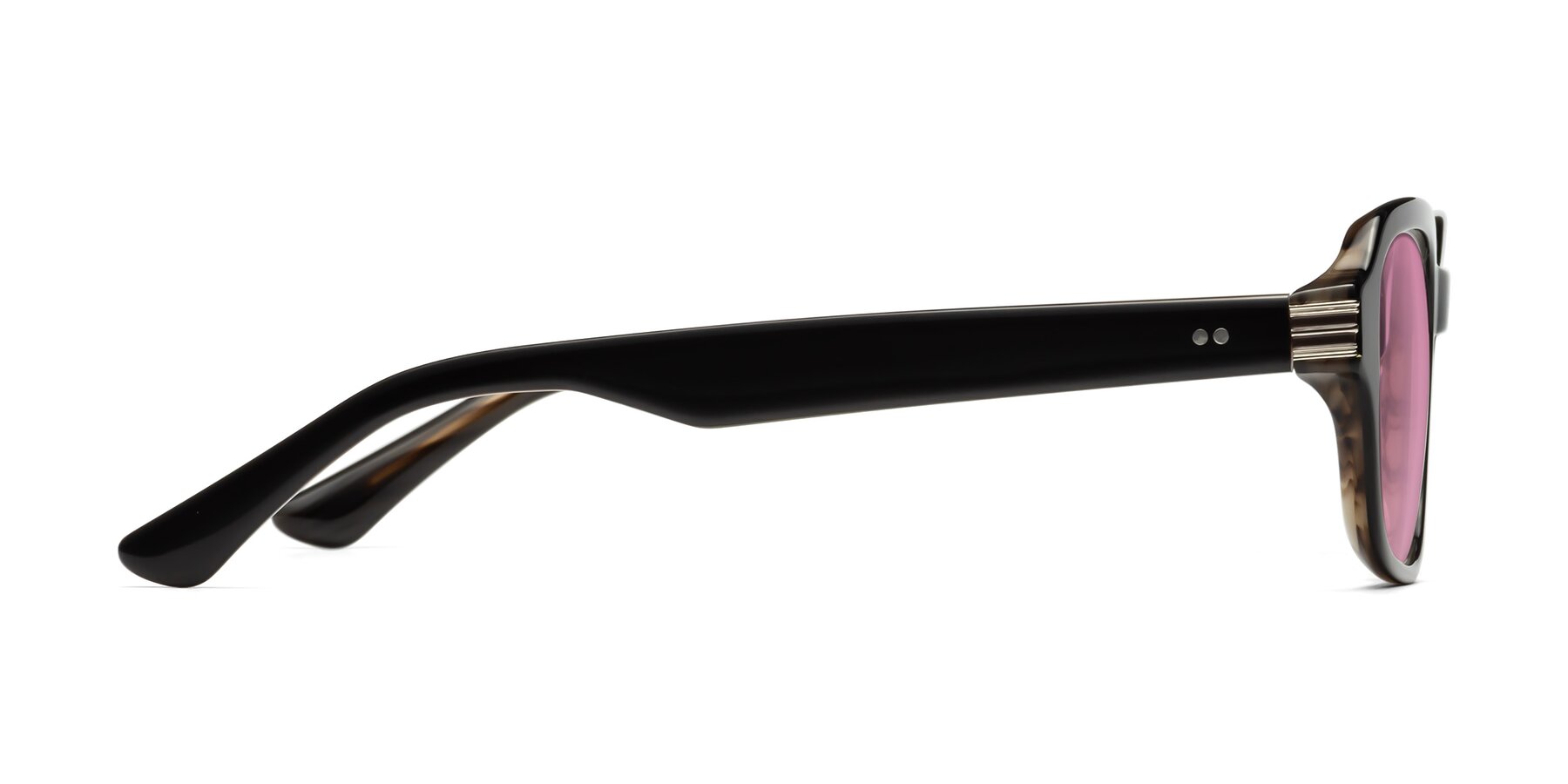 Side of Infinite in Black-Gray Moonstone with Medium Wine Tinted Lenses