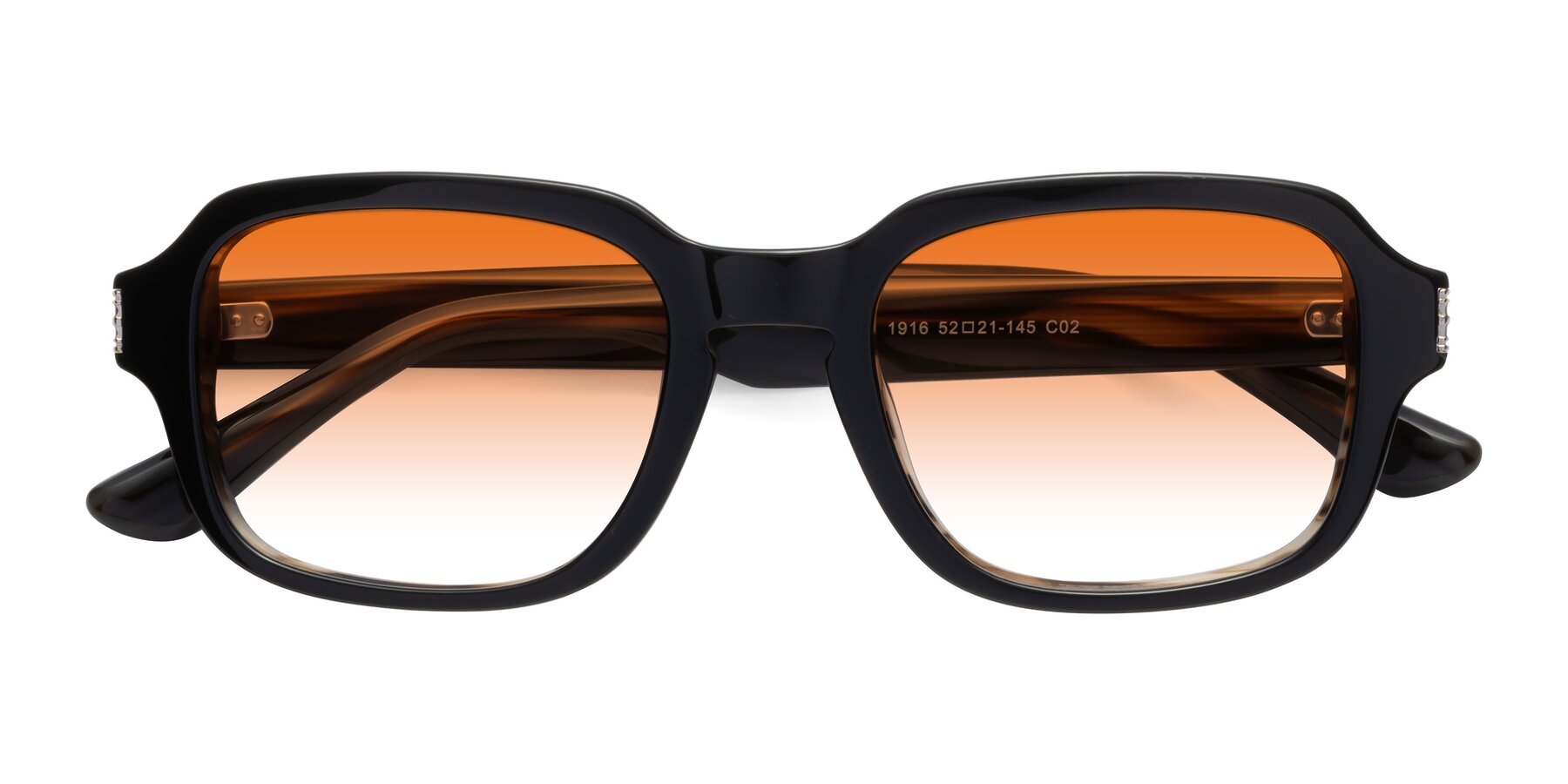 Folded Front of Infinite in Black-Gray Moonstone with Orange Gradient Lenses