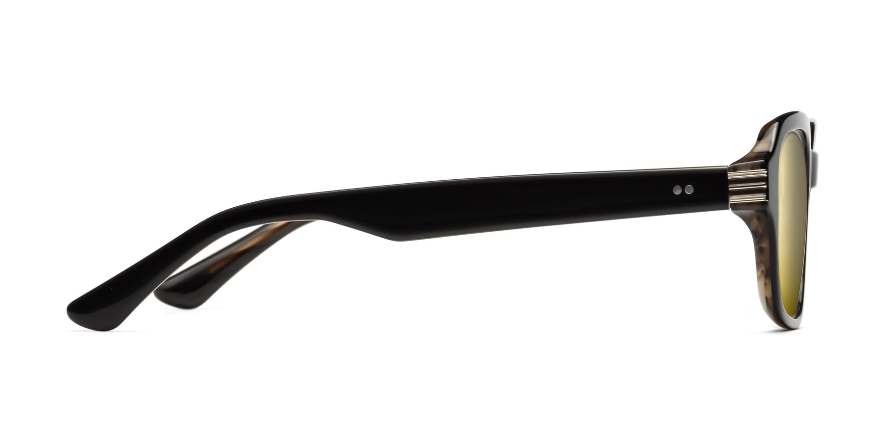 Side of Infinite in Black-Gray Moonstone with Gold Mirrored Lenses