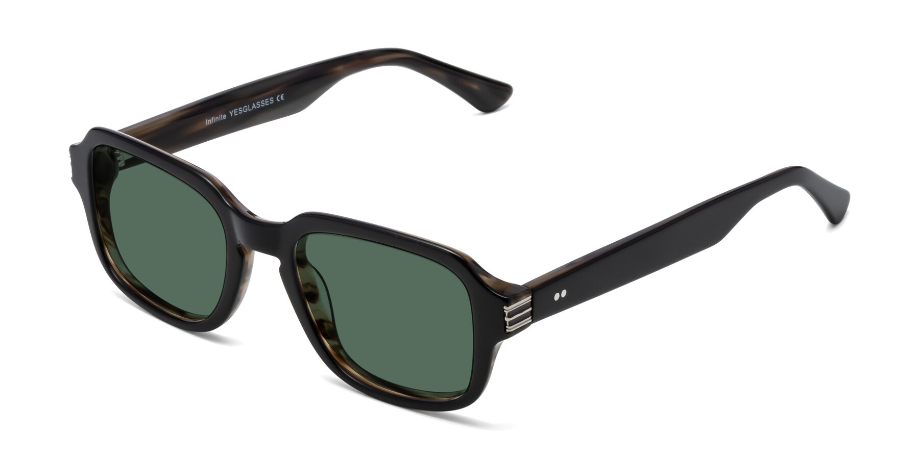 Angle of Infinite in Black-Gray Moonstone with Green Polarized Lenses
