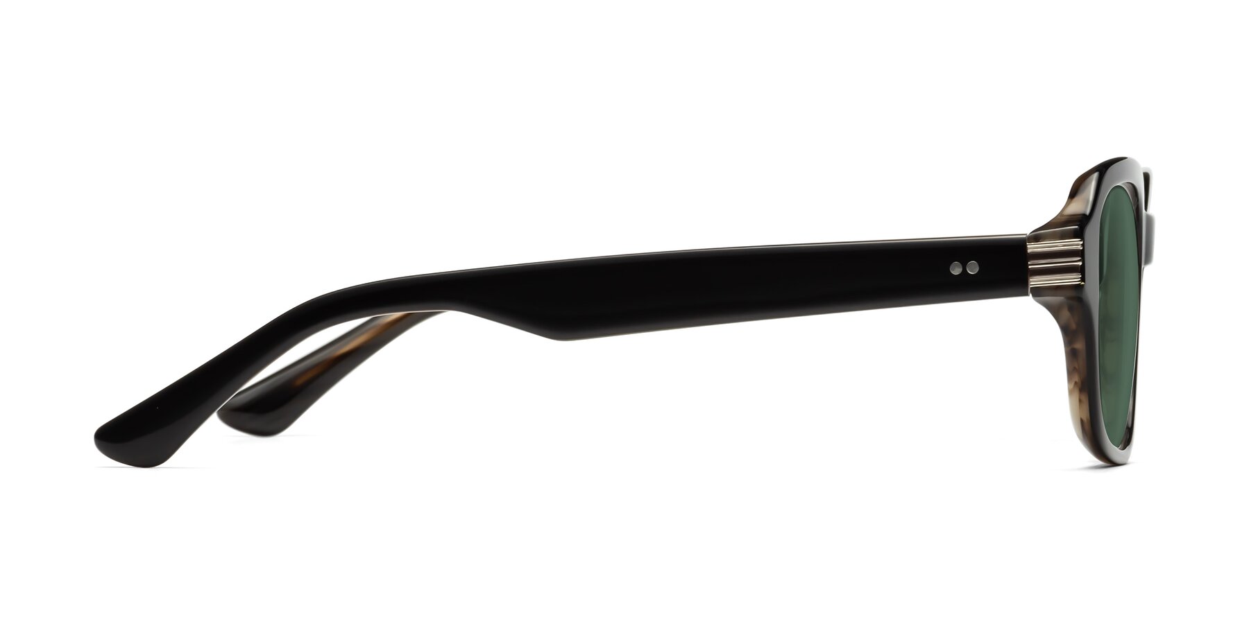 Side of Infinite in Black-Gray Moonstone with Green Polarized Lenses