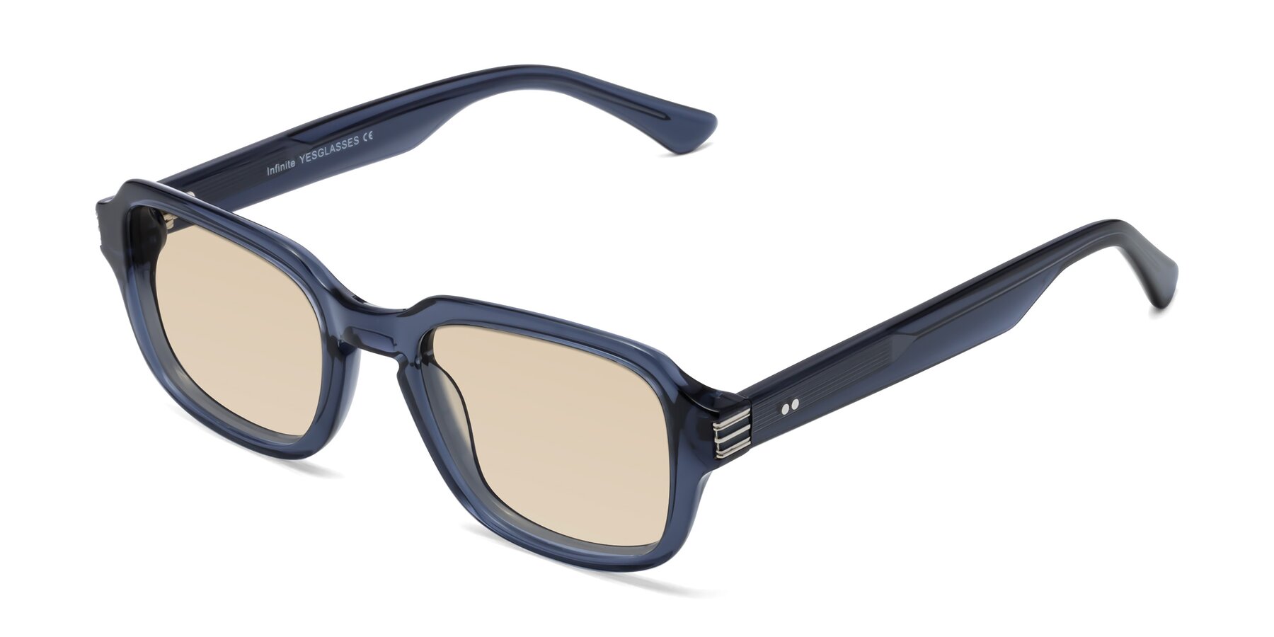 Angle of Infinite in Dark Blue with Light Brown Tinted Lenses