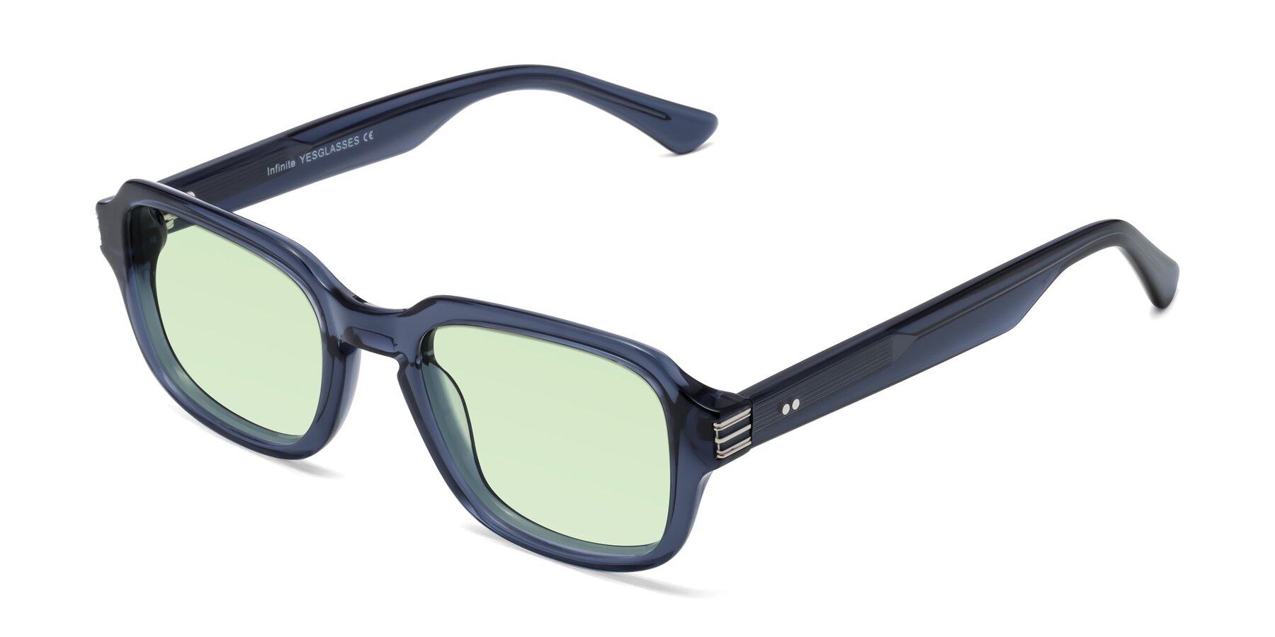 Angle of Infinite in Dark Blue with Light Green Tinted Lenses