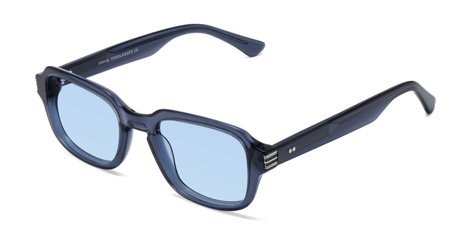 Angle of Infinite in Dark Blue with Light Blue Tinted Lenses