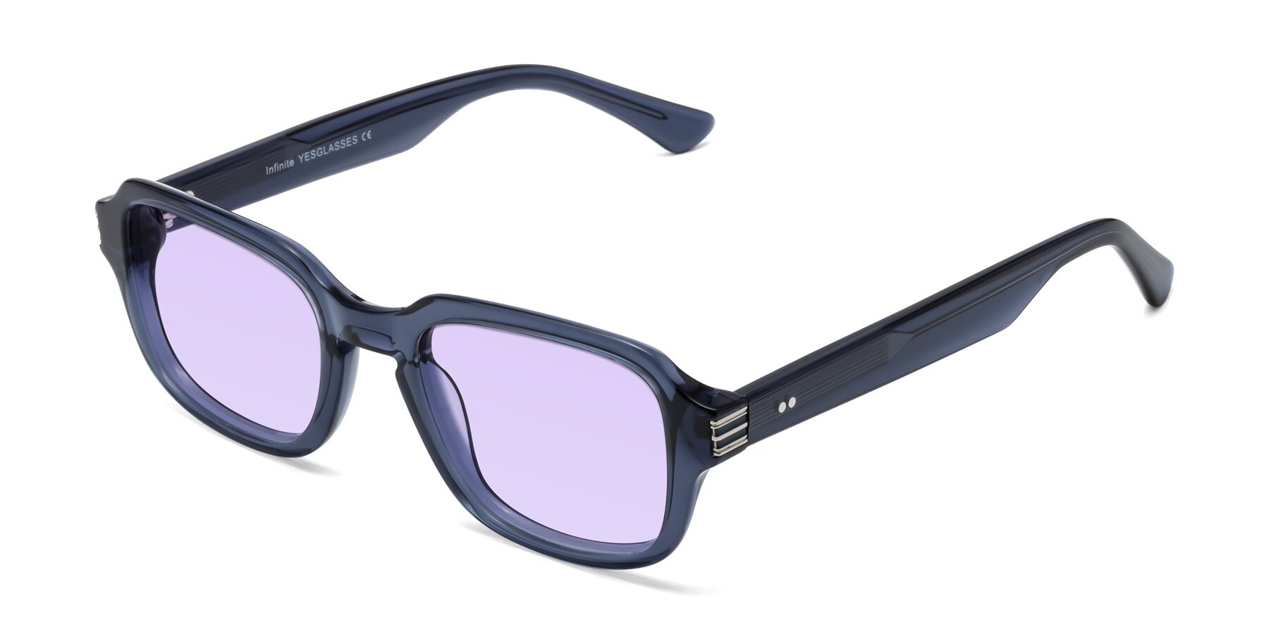 Angle of Infinite in Dark Blue with Light Purple Tinted Lenses