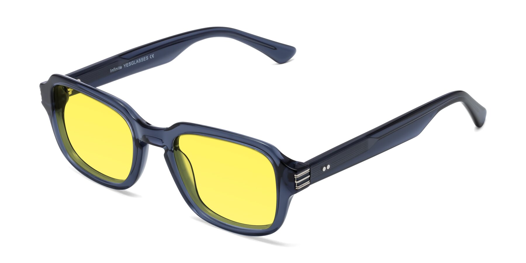 Angle of Infinite in Dark Blue with Medium Yellow Tinted Lenses