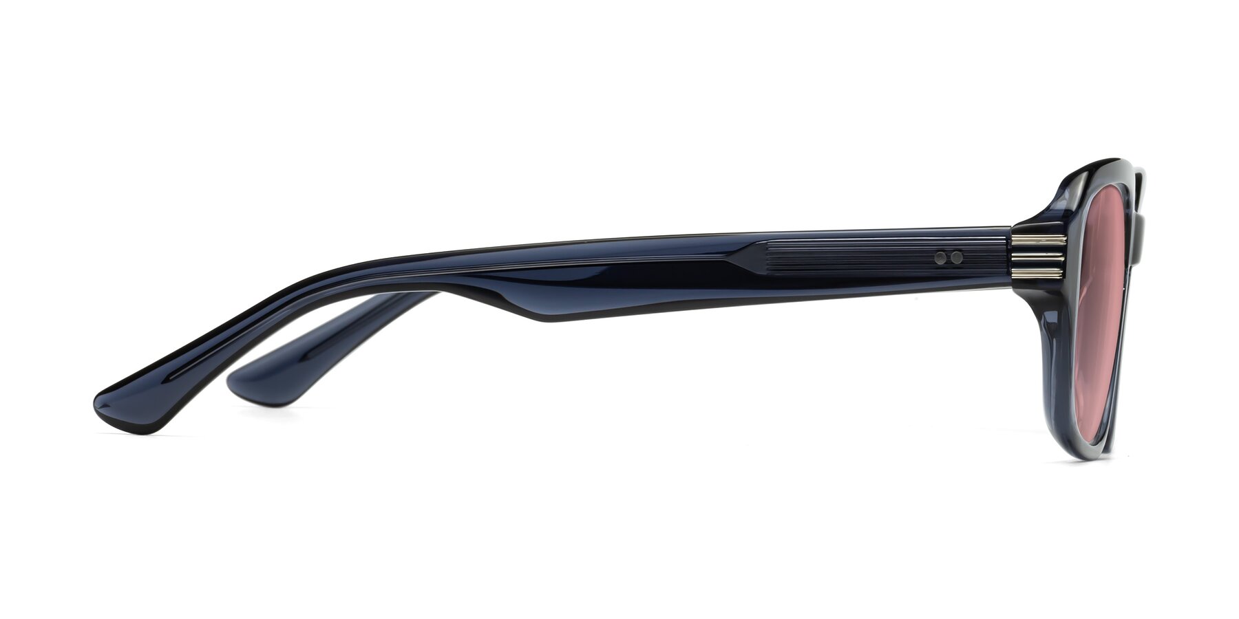 Side of Infinite in Dark Blue with Medium Garnet Tinted Lenses