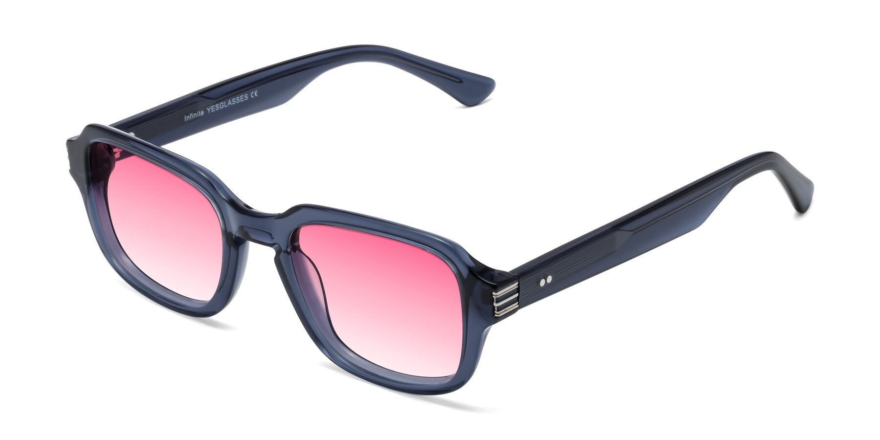 Angle of Infinite in Dark Blue with Pink Gradient Lenses